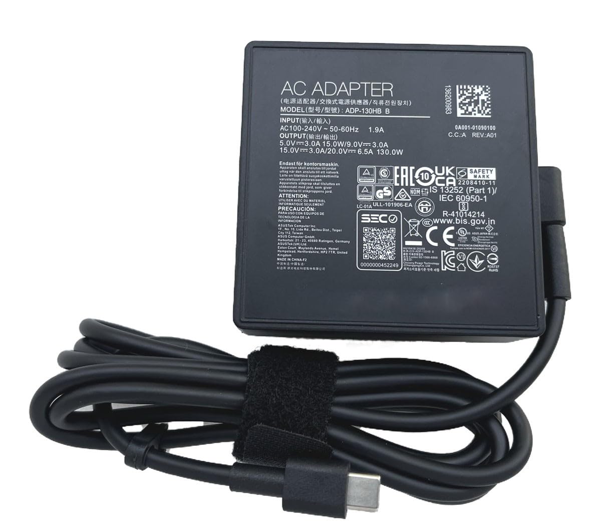 20 V 6,5 A USB-C 130 W ADP-130HB B per ASUS ROG Flow Z13 GZ301VV Adattatore AC