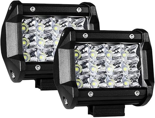 AUXTINGS 2 unids 4 pulgadas 36 W triple fila 7D lente Spot LED barra de luz LED impermeable trabajo buceo luces para todoterreno Jeep ATV AWD SUV