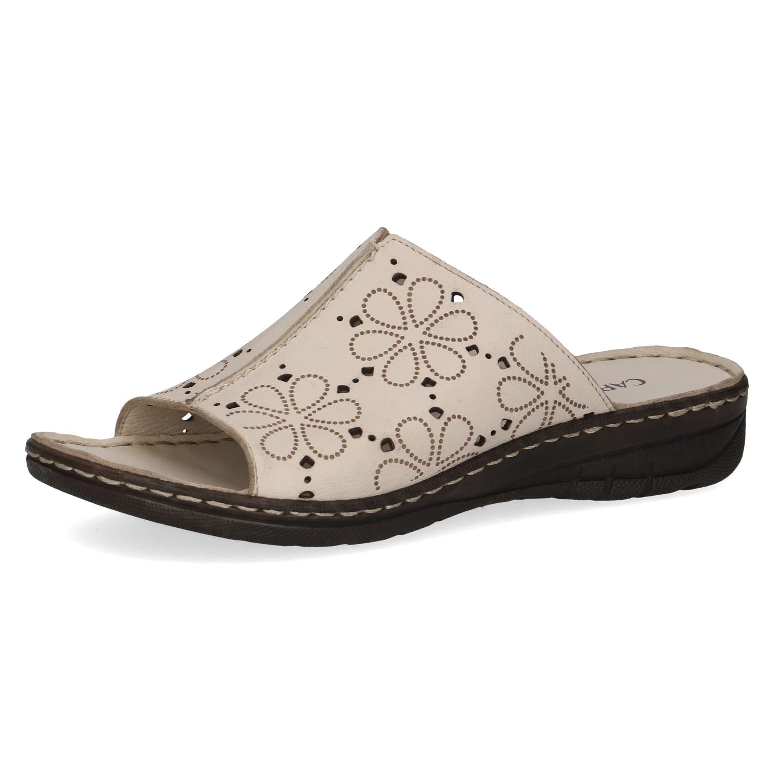 CAPRICE Women's Leather Mules with Footbed, Beige (Beige Nappa), 6 UK