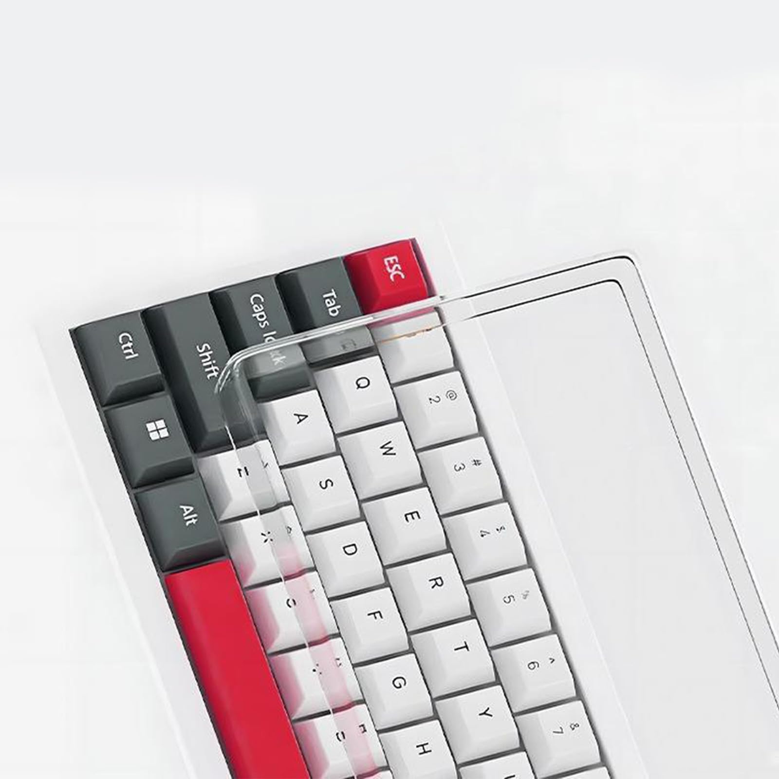 Protector transparente para teclados mecánicos de 104 a 108 teclas, resistente a derrames, protector acrílico transparente para juegos, mascotas, protectores de teclados acrílicos para PC