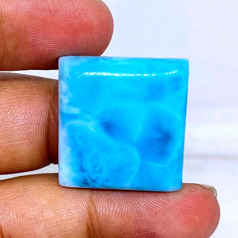 Larimar cabochon carré en vrac à monter soi-même pour collier d'été et bijoux bohèmes