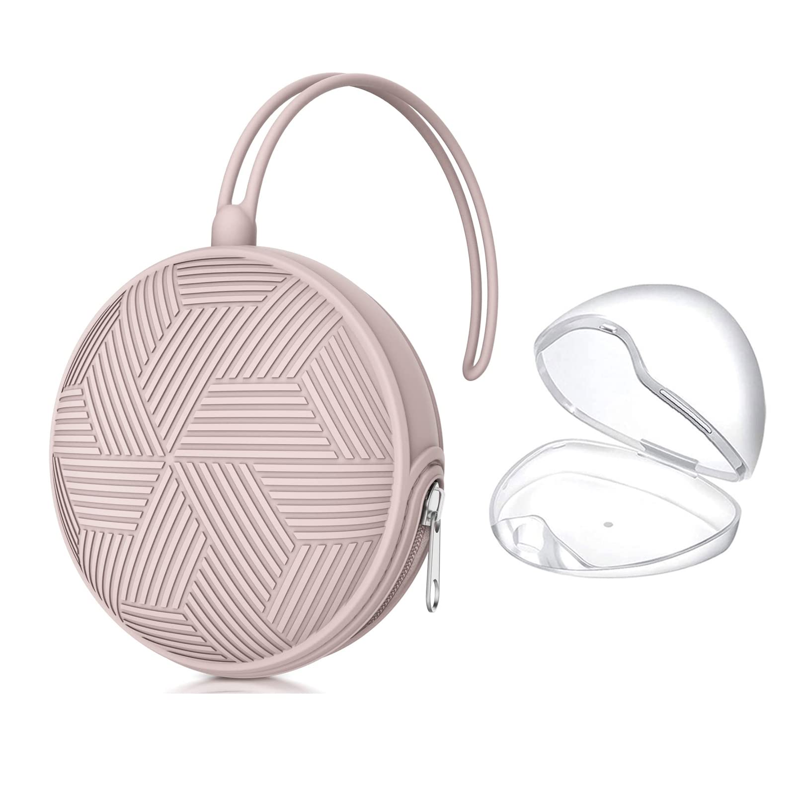 Smlpuame Pacifier Holder Case,BPA Free Portable Pacifier Storage Container,Silicone Baby Pacifier Cover Pouch for Diaper Bag Stroller,Travel Outdoor