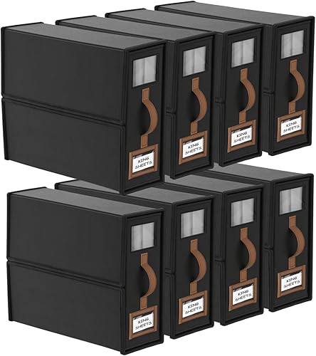 Miniatura 1 de BigPonPon Paquete de 8 organizadores de sábanas y almacenamiento (tamaño King) plegable, organizador de sábanas con asa para armario de lino,