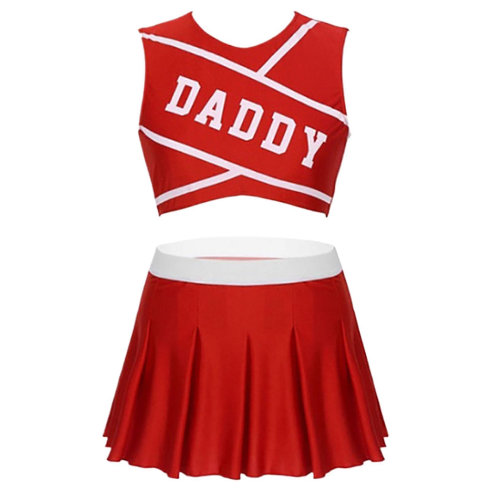 Cómodo uniforme de animadora elástico para fiesta de música 8