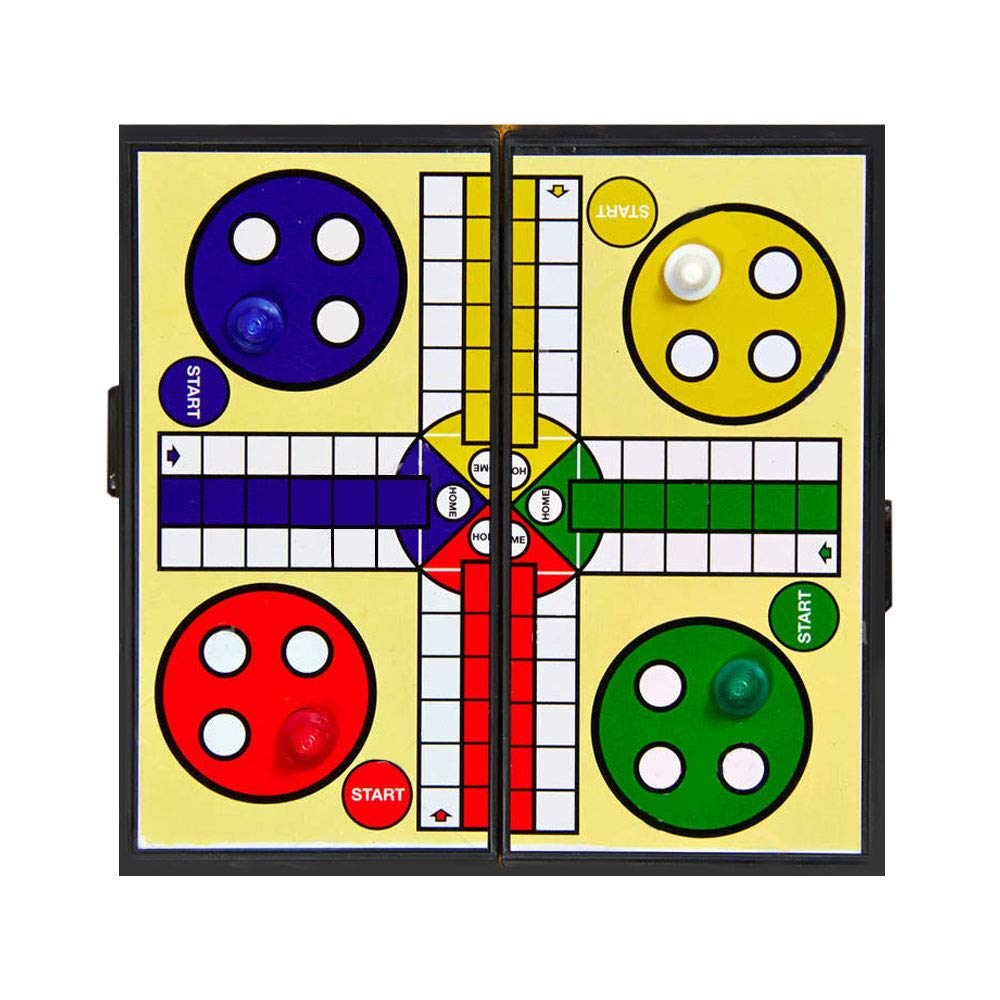 MARGOUN Magnetic Ludo Board Game for Kids and Adults, Folding Travel Board Game 30 * 30 Cm