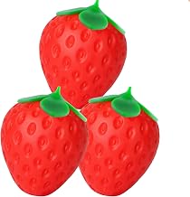 3 Stück XXL Strawberry Squishy, große Giant Erdbeere Frucht Quetschspielzeug, Slow Rising Groß Obst Squishies, Anti Stress Spielzeug zum Stressabbau und zur Entspannung für Kinder und Erwachsene
