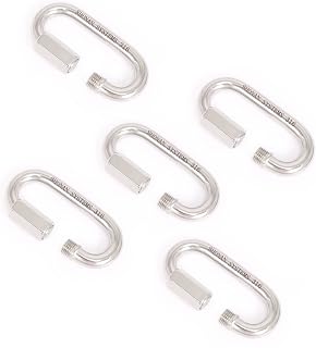 SHONAN Heavy Duty Marine Chain Quick Links, Stainless Steel Chain Connectors, Corrosion Resistant Locking Carabiners
