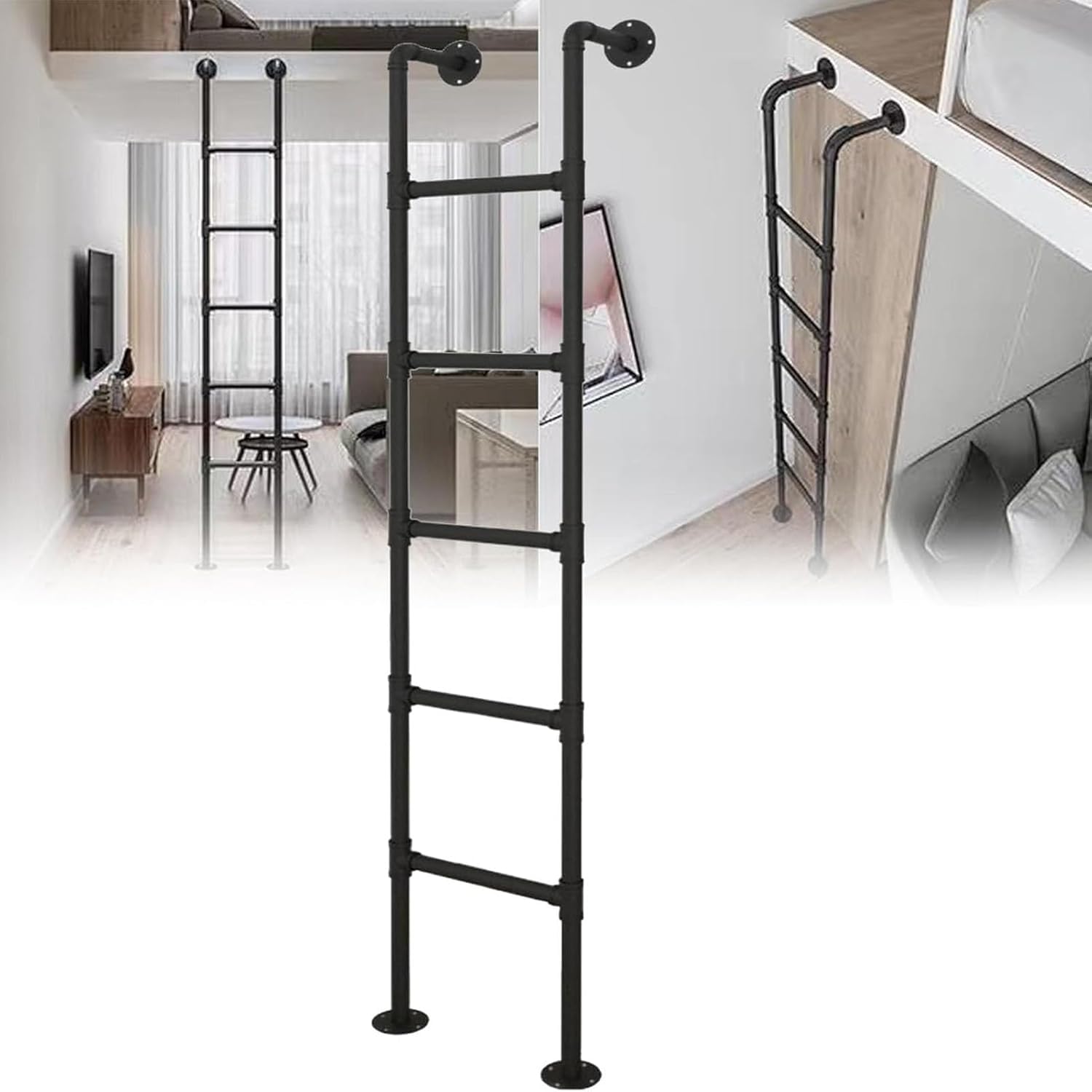 Drabina wyjściowa z kutego żelaza do wysokiego łóżka/na zewnątrz/pokład/kampera nośność 136 kg
