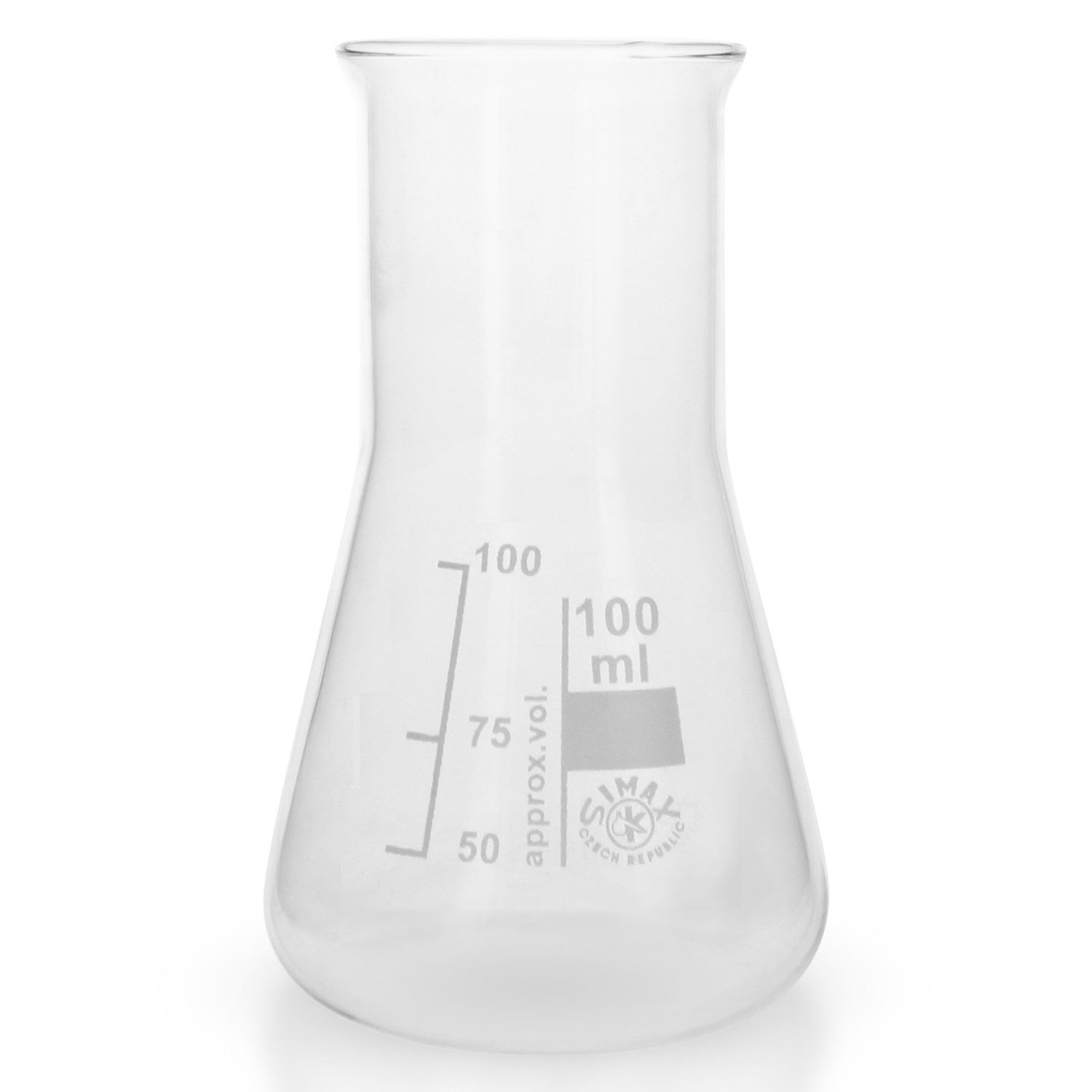 20x Erlenmeyerkolben Weithals 100ml aus hitzefestem Borosilikatglas 3.3 (Laborglas)