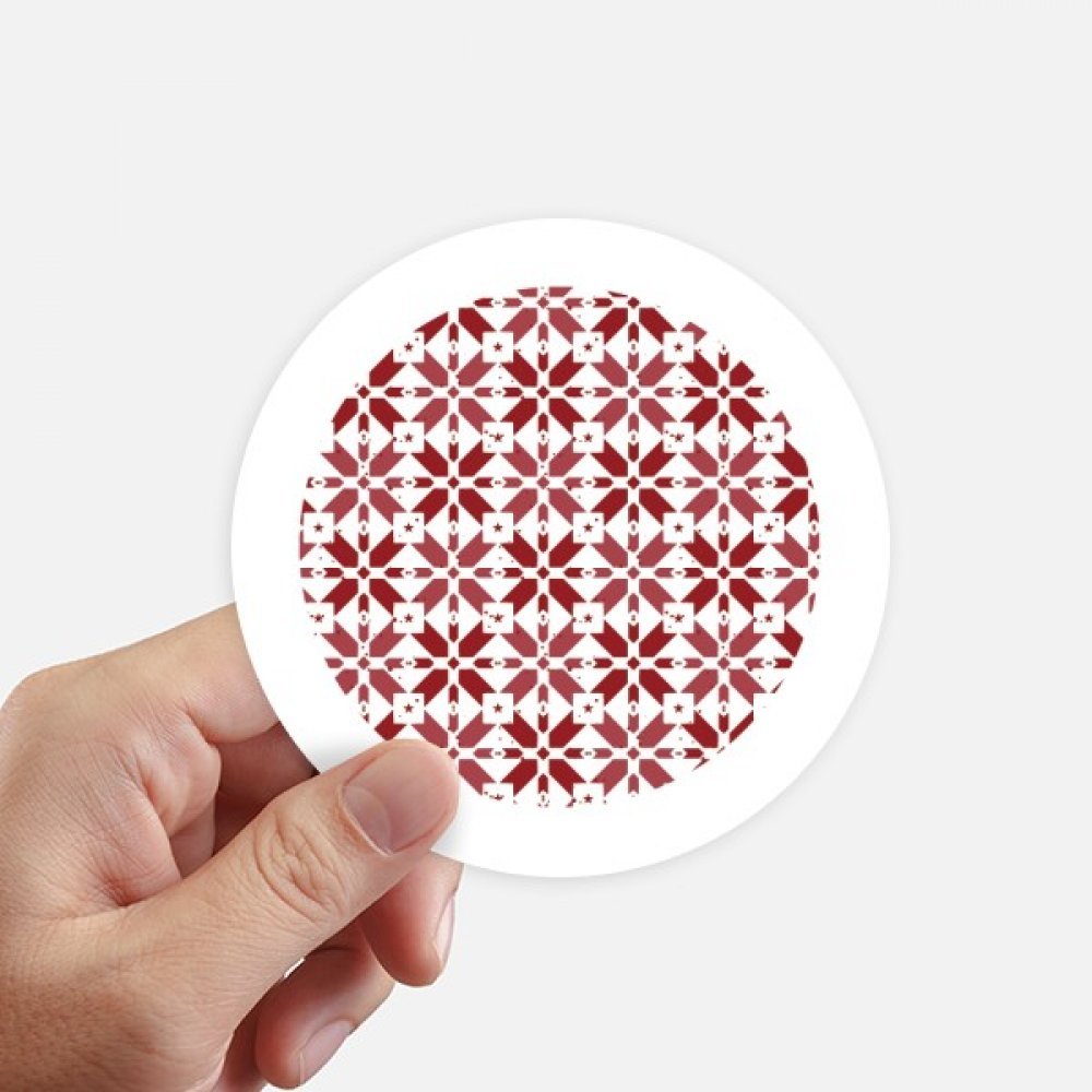 Stickers de Noël rond rouge blanc motif festif de 10cm pour deco PC et moto