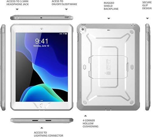 Vista 21 de SUPCASE Unicorn Beetle Pro Series Funda para iPad 10.2 Negro