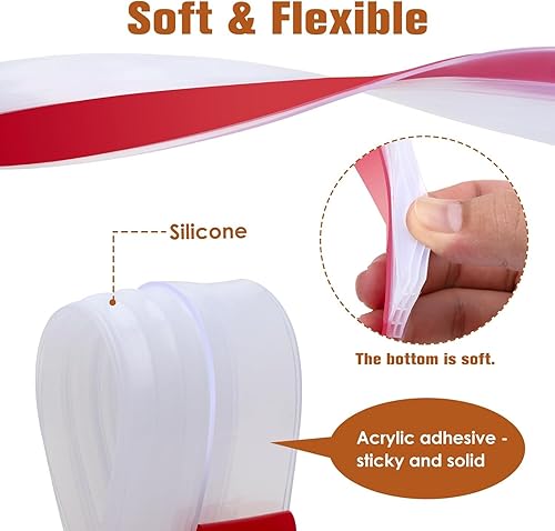 Miniatura 7 de SUNMON Burlete de silicona para puertas, tira de 39pulgadas para sellar puertas interiores y exteriores, aislamiento acústico y térmico