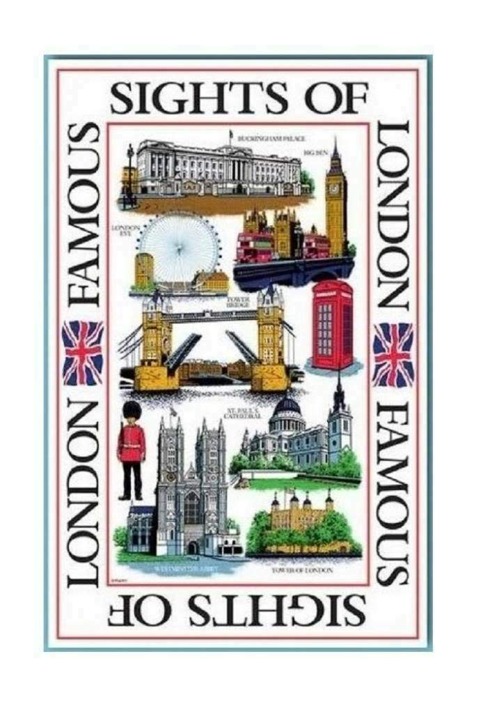 Tea Towel - Sights Of London (54483-000)