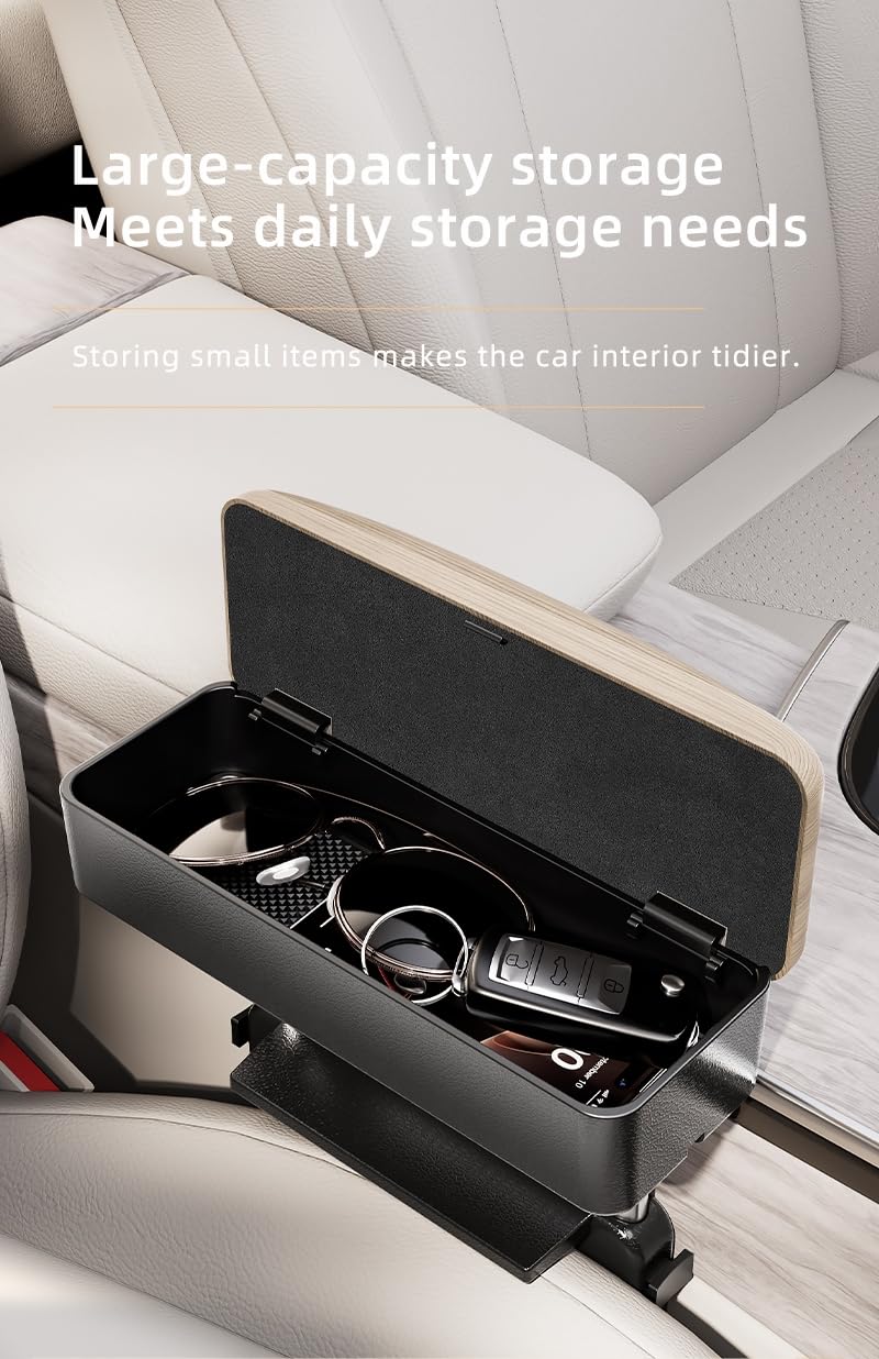 Reposabrazos de coche, reposabrazos para coche, consola central ajustable, caja de almacenamiento, caja de almacenamiento para relleno de espacio de asiento de coche, soporte de muñeca para codo