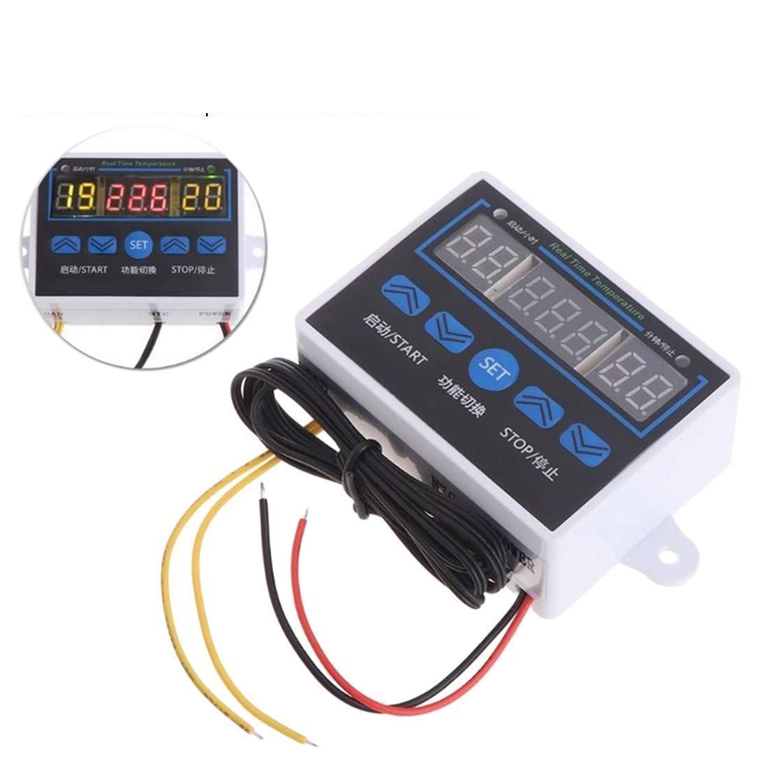 xcluma XH-W1411 w1411 temperature controller Incubator Thermostat Control Probe, Incubator Temperature Controller with Plastic Casing (220V AC Input Voltage)-image-5