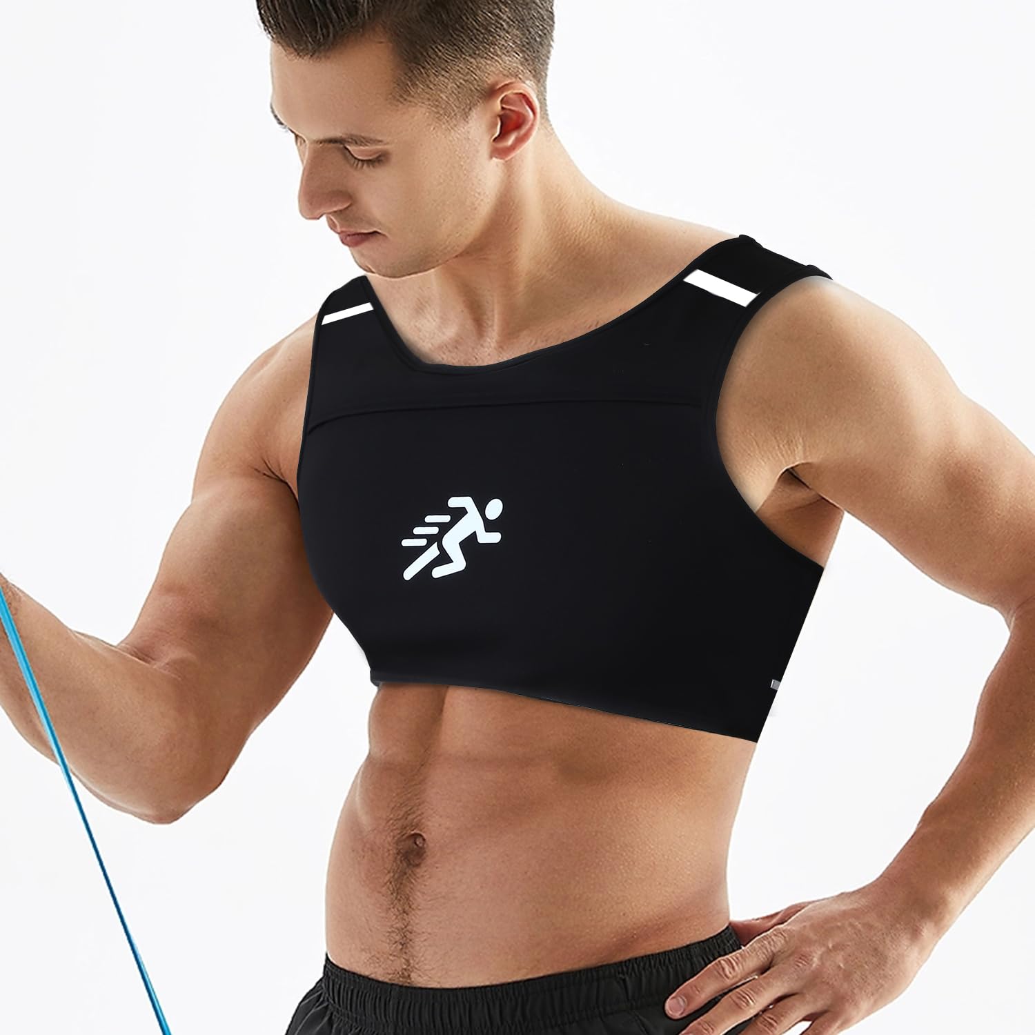 Chaleco de correr para correr, equipo deportivo para deportes al aire libre, gimnasio, deportes, chaleco con tira reflectante para hombres y mujeres