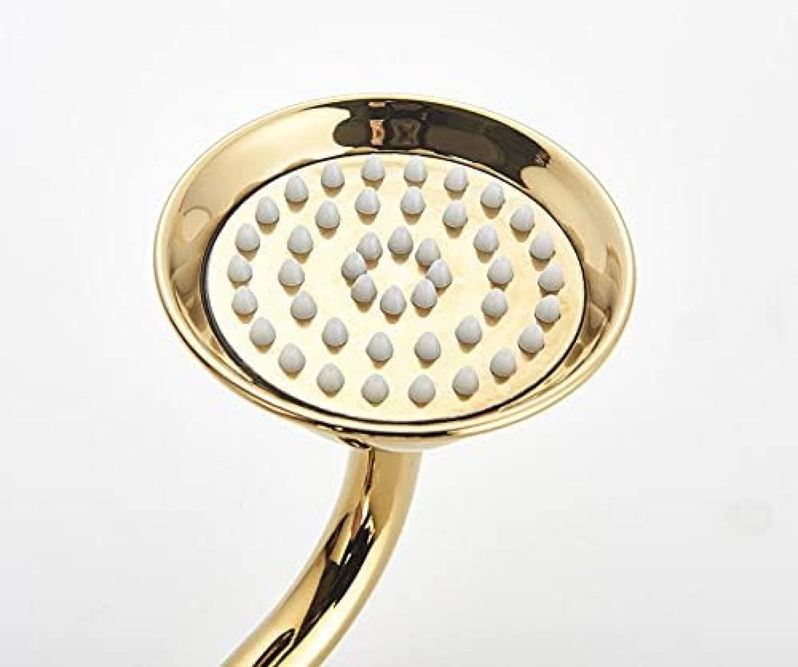 Bateria prysznicowa, bateria mieszakowa do wanny, 20,3 cm, deszczownica, złota słuchawka prysznicowa, zestaw prysznicowy ze słuchawką prysznicową, złota armatura wannowa, montaż ścienny, zestaw
