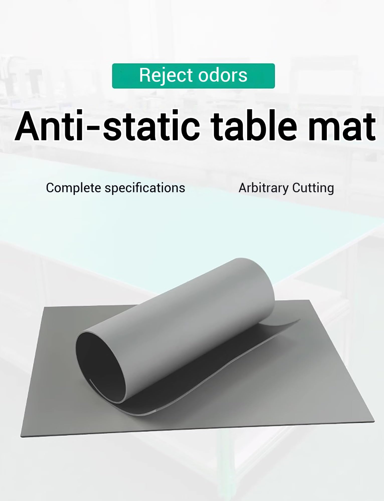 Alfombrilla de banco de trabajo, goma antiestática resistente al calor, almohadilla aislante antideslizante para uso en laboratorio y taller, almohadilla protectora de escritorio para estaciones de