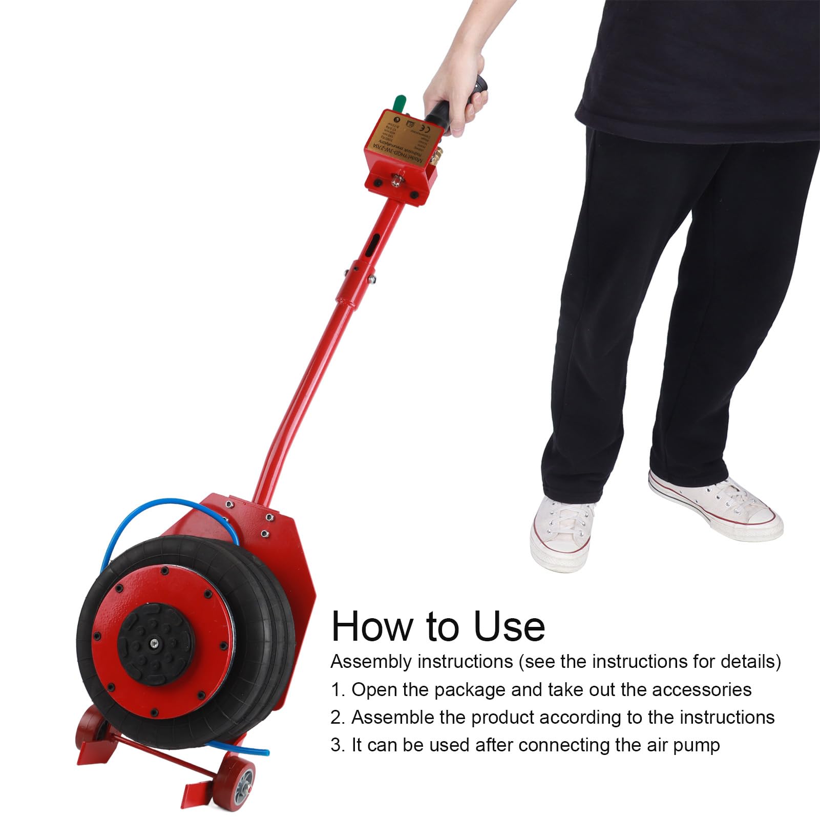 Lightweight Pneumatic Jack 3 Ton Triple Bag Inflated Repairing Tool with 8?12 Bar for Car Lifting and Repair (American Interface)