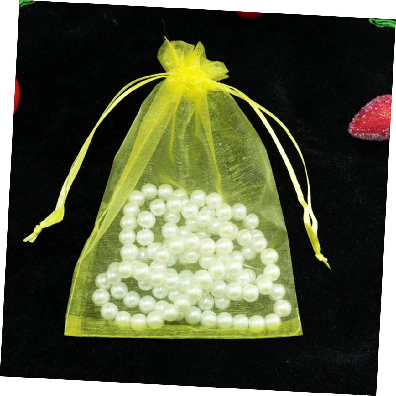 Baluue 400pièces Sachets Organza à Multicolores Pour Et Bijoux Pochette Tulle Transparent