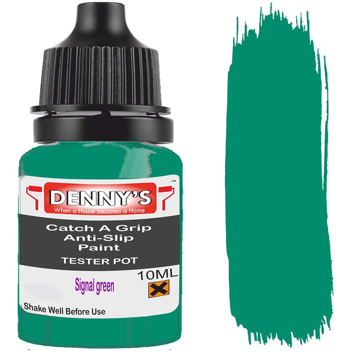 Catch A Grip Anti Slip Floor Paint – Non Slip Coating for Steps, Railings & Garages – 170 Colours, High Adhesion, Quick Dry, Multiple Sizes (Signal green, 10ml Tester Pot)