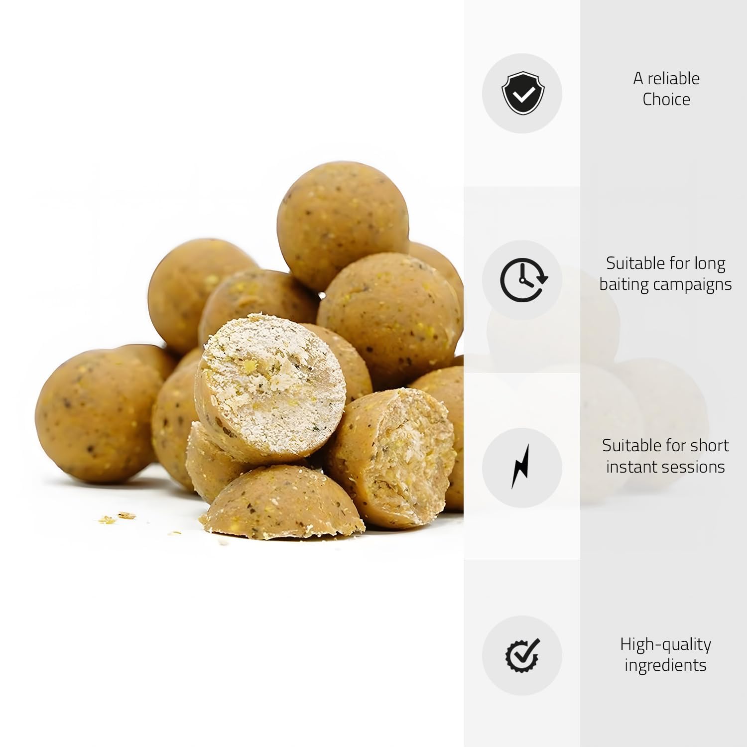 Tasty Baits Boilie 20mm Karpfenköder - unwiderstehlich für Karpfen - für jedes Gewässer geeignet - ideal für Lange und Kurze Sessions - leicht weich