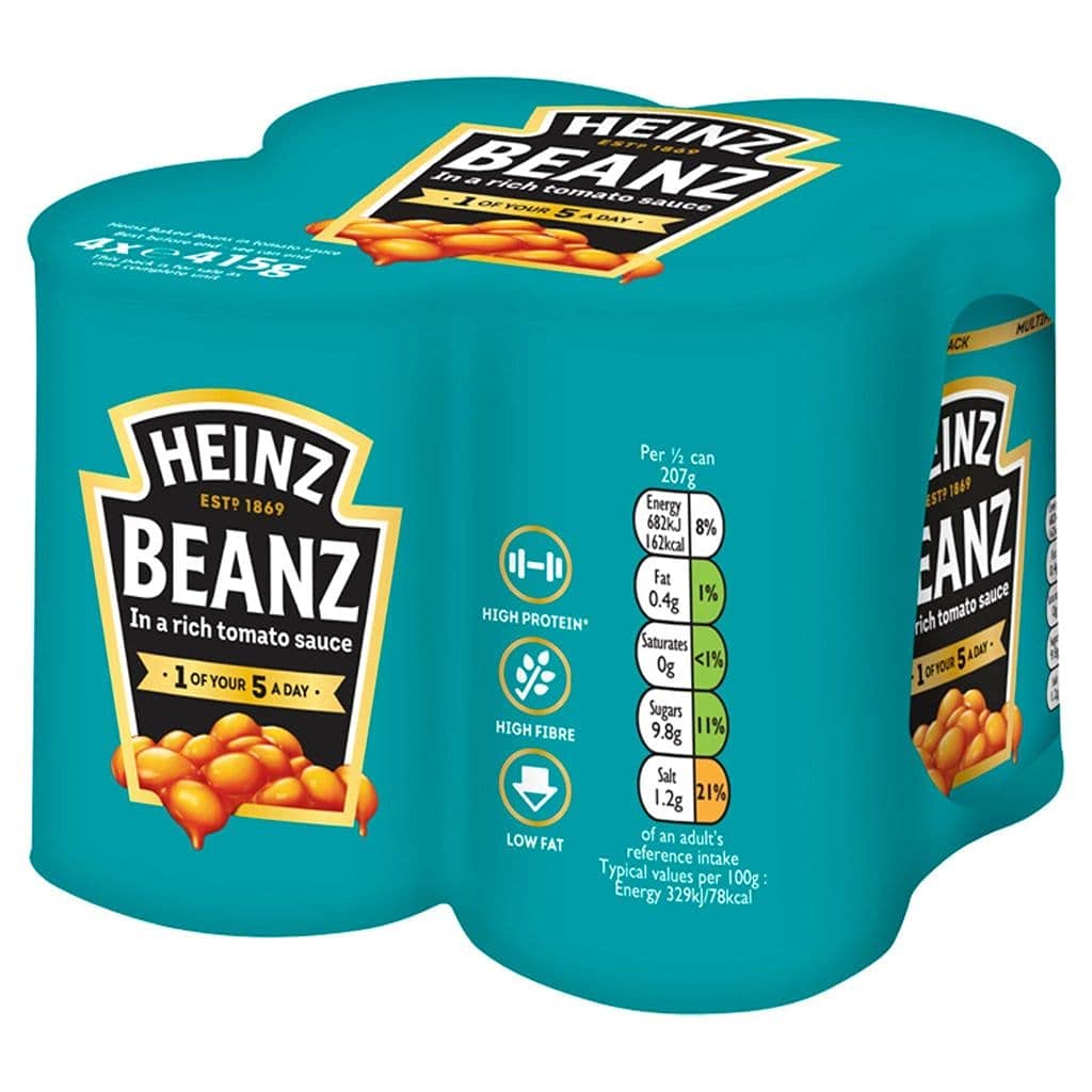 Heinz Baked Beanz, 415g (Pack of 4)