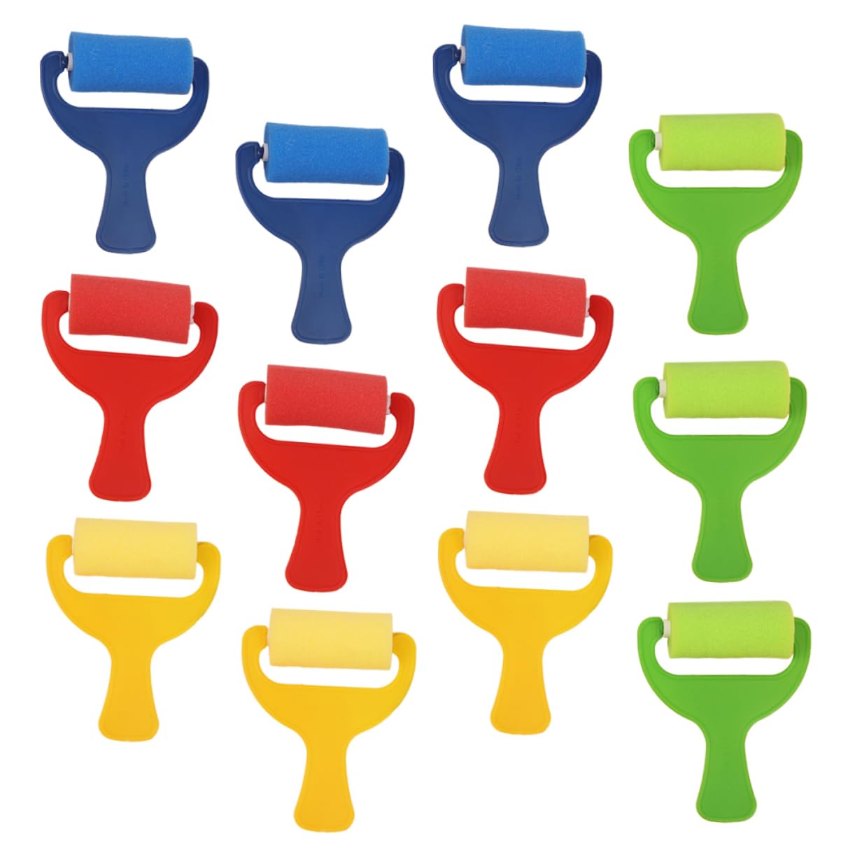 DOITOOL 12Pcs Sponge Brushes for DIY Painting Craft Rollers for Washable and Reusable Painting Tools for Art Classes Home Use and Creative Projects