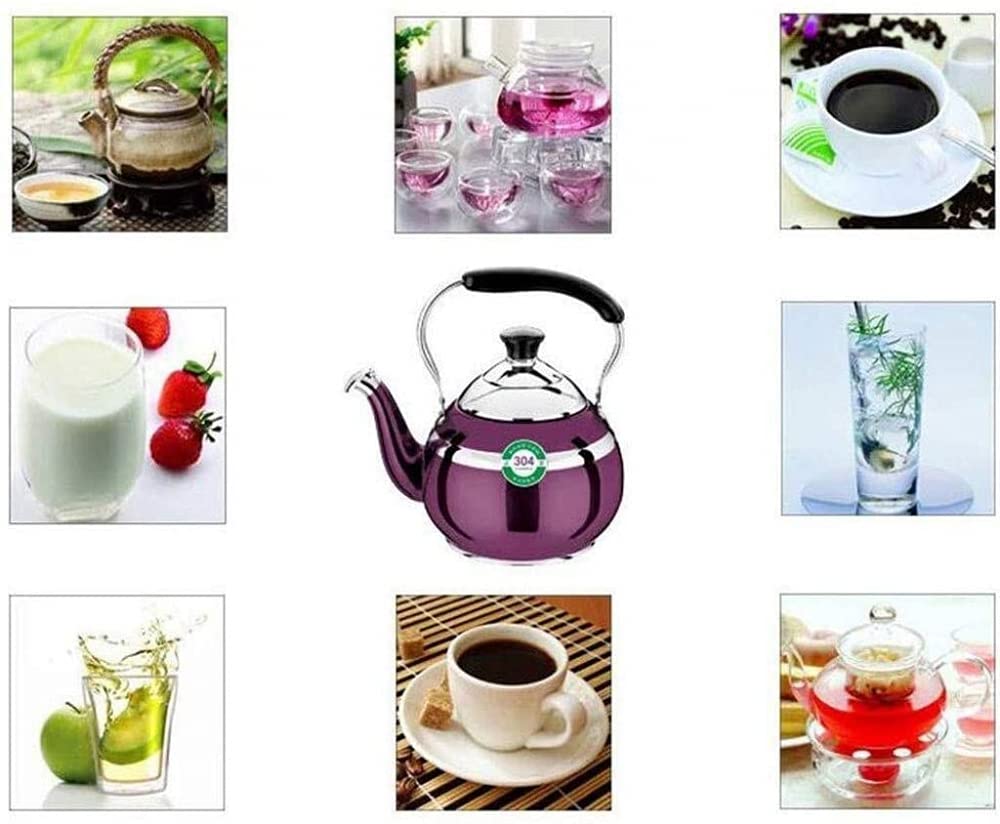 Czajnik gazowy z gwizdkiem ze stali nierdzewnej, polerowany do lustreńca, z tradycyjnym retro dzbanem do herbaty, kawy i wody, do kuchenki indukcyjnej Mingyin - Zielony||4L