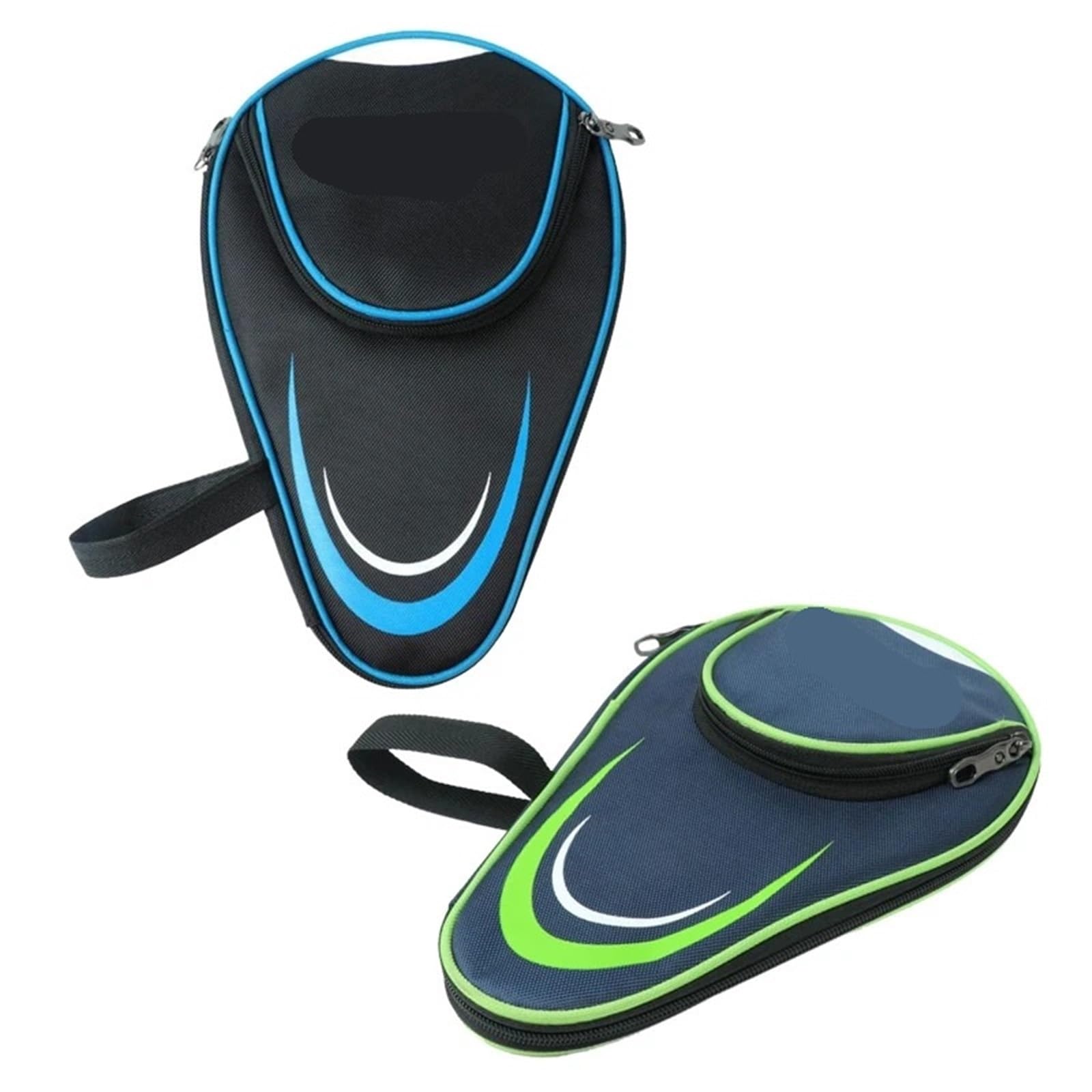 Tischtennisschlägertasche Tischtennisschläger for Hülle, schützendes Reißverschlussgehäuse for Ping-Paddel-Abdeckung, Schlägertasche, wasserdichte Tasche Doppelter Tischtennissack(Black Green)