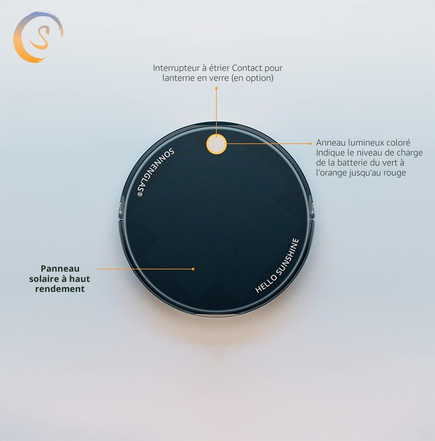 SONNENGLAS SOMO Classic (Gen6) Module solaire | Lampe solaire compacte | USB-C | Commerce équitable d'Afrique du Sud