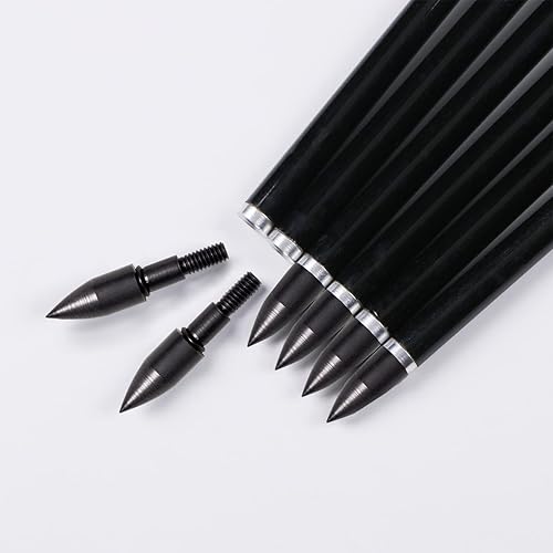 Miniatura 7 de 31Inch Carbon Arrows, Targeting Practice Hunting Arrow, Turkey Feather Fletching Arrow, with Removable Tips and nocks for Recurve & Compound Bow