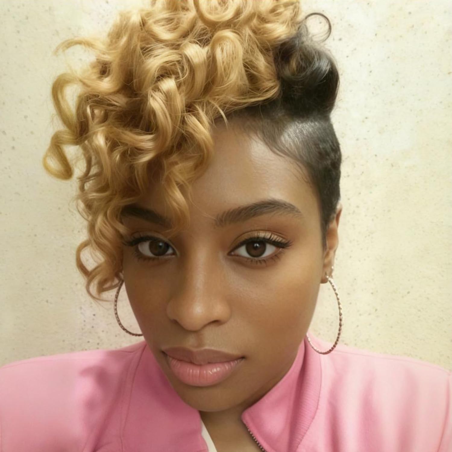 Amazon.com : Short Blonde Pixie Cut Wig Human Hair for Black 