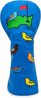 1 Pcs Montela Golf Club Covers,Colorful Birdie Tee 3 Wood Headcover Driver Headcover Fairway Wood Head Covers Hybrid Headcover Leather Golf Head Covers for Odyssey Scotty Cameron Taylormade