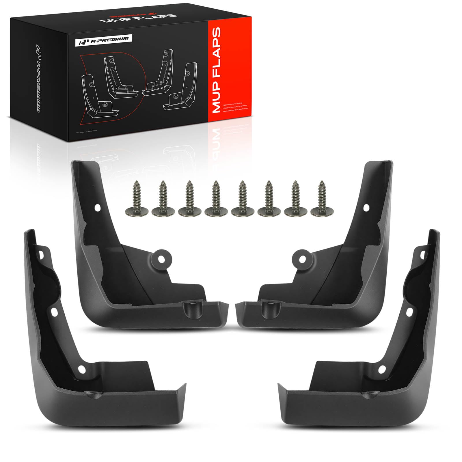 A-Premium Mud Flaps, No Drilling Required Splash Guards with Accessories