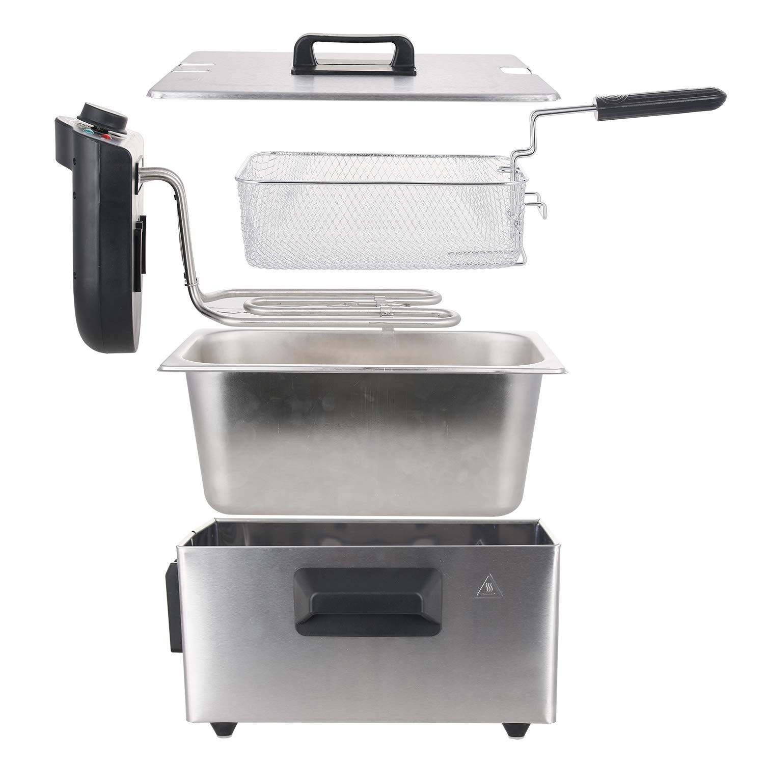 Emerio DF-120482 Cold Zone Fryer 3.0 L Stainless Steel BPA-Free 2000 3 Litres Silver