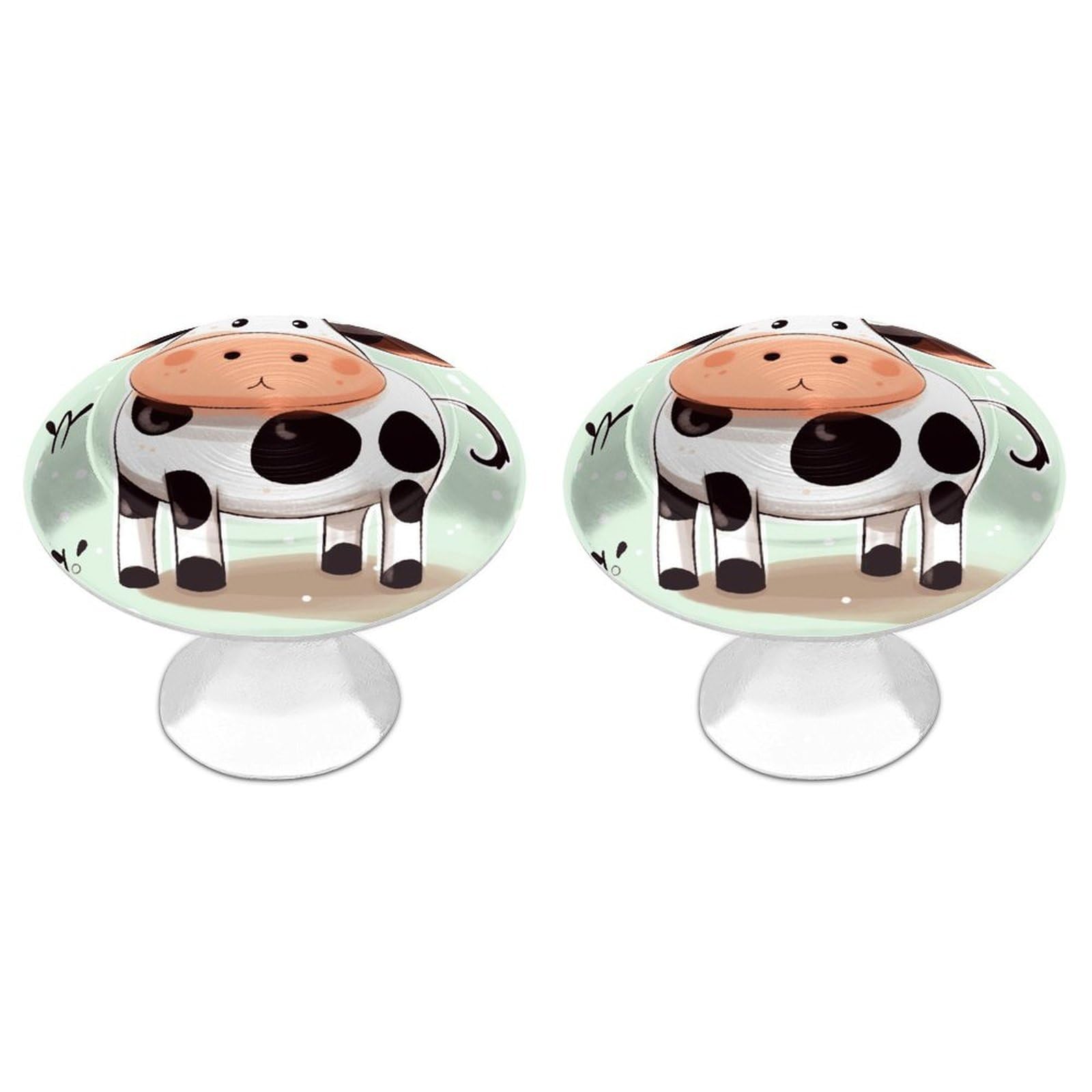Btcowzrv Style Cute Cow Polka Dot 2 Pack Cabinet Knobs Drawer Pulls