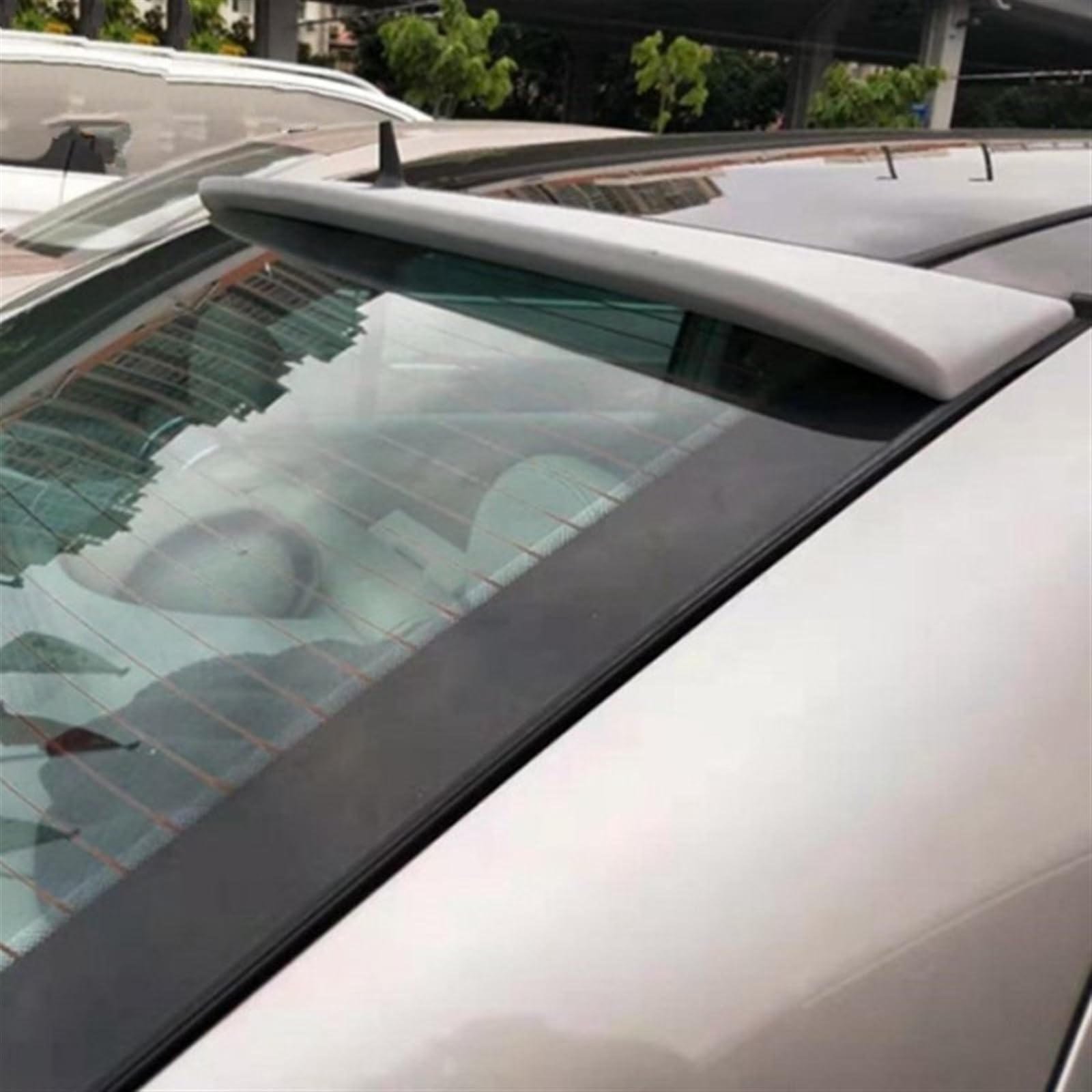 Alerón del coche Alerón de techo ventana trasera fibra carbono real para Mercedes para Benz Clase E W211 2003-2007 2008 2009