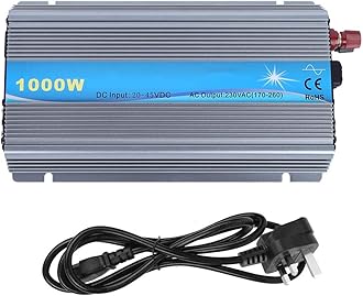 Pure Sine Inverter, Micro Solar Grid Tie Power Inverter Pure Sine PV 1000W Input 22-50V Output 230V Power Inverter Converter(UK)