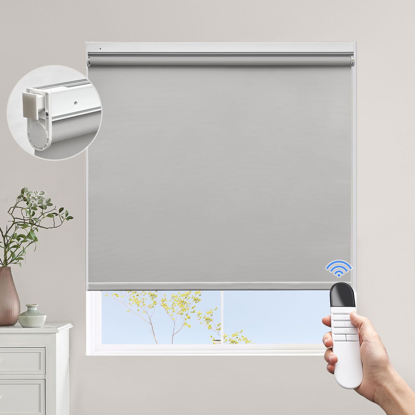 Amazon｜Adliy 電動ロールスクリーン 電動ロールカーテン リモコン 幅