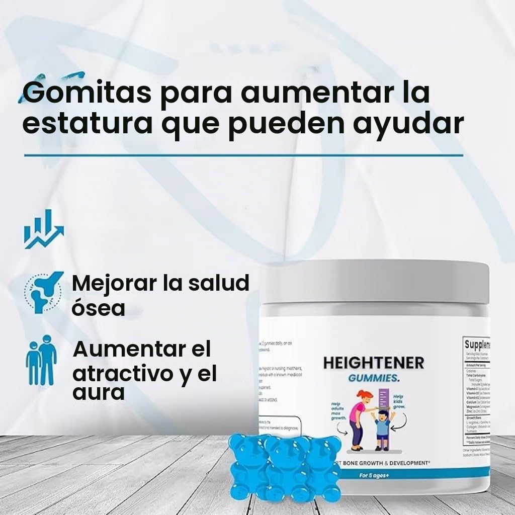 Gomitas para incremento de estatura – crecimiento natural, 2PCS | multivitaminas diarias de primera calidad