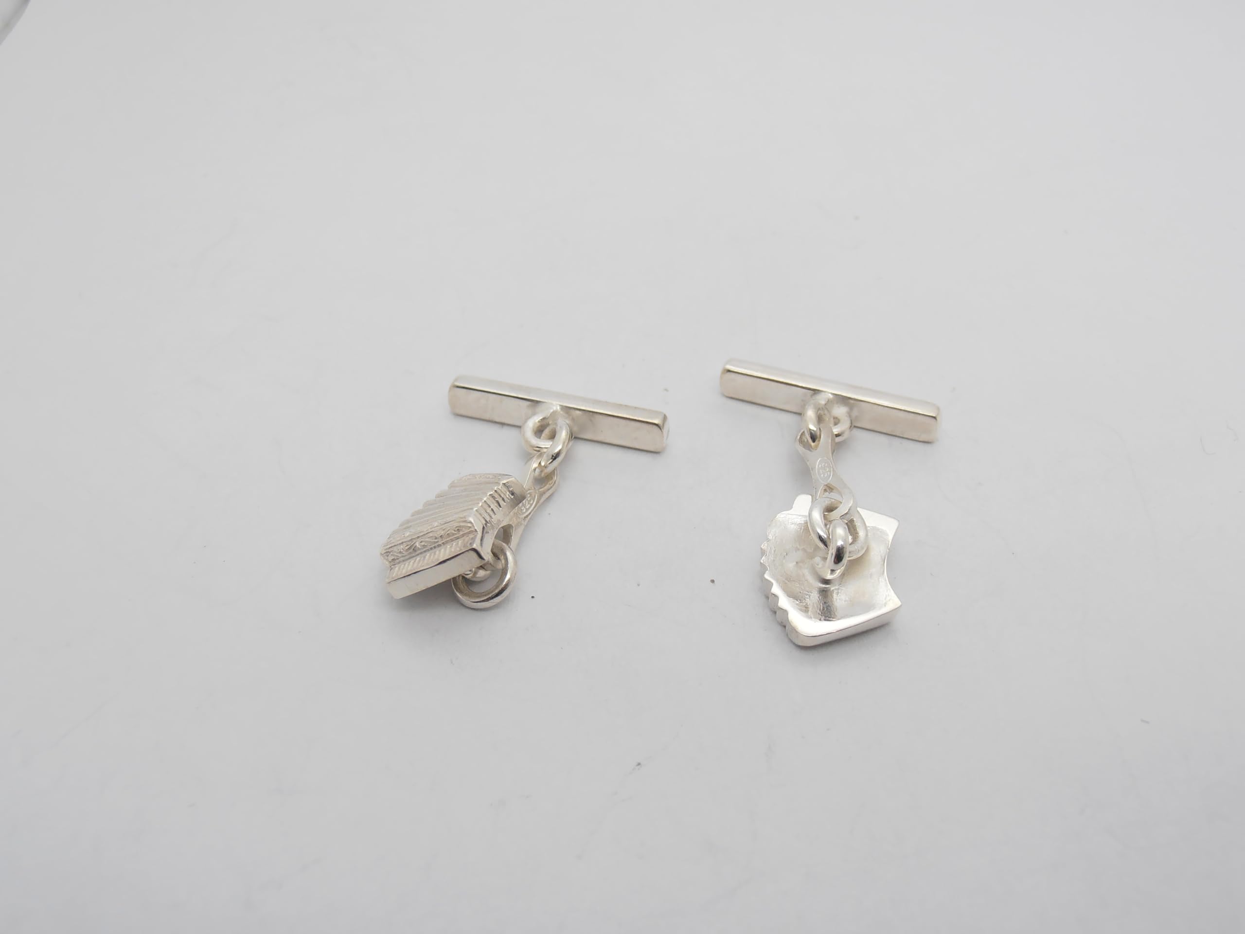 Fisarmonica : Gemelli in Argento 925 - Strumento Musicale - Musicista - Musica