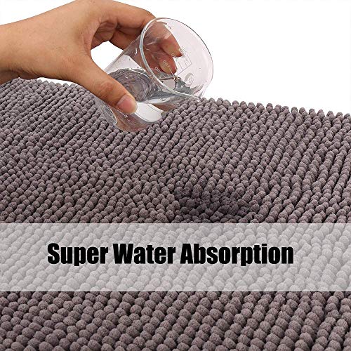 FGHSD 2-teiliges Badmatten-Set, inklusive 50X50CM super und saugfähigen U-förmigen Badteppichen und 50X80CM rutschfesten Fußmatten, Maschinenwaschteppiche für Wohnzimmer Badezimmer Küche Schlafzim – Bild 4