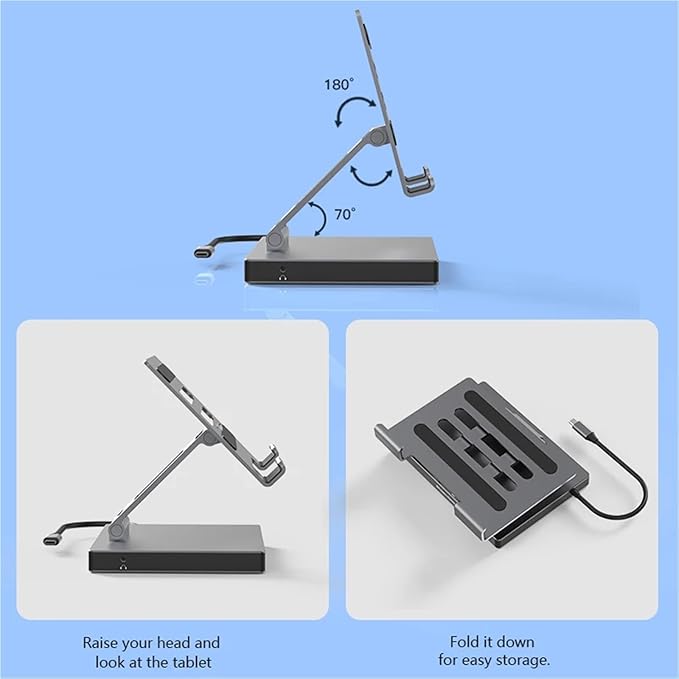 Hub USB C 8 en 1 para Laptop, 4K 60Hz, PD 100W, USB 3.0, RJ45 miniatura 7