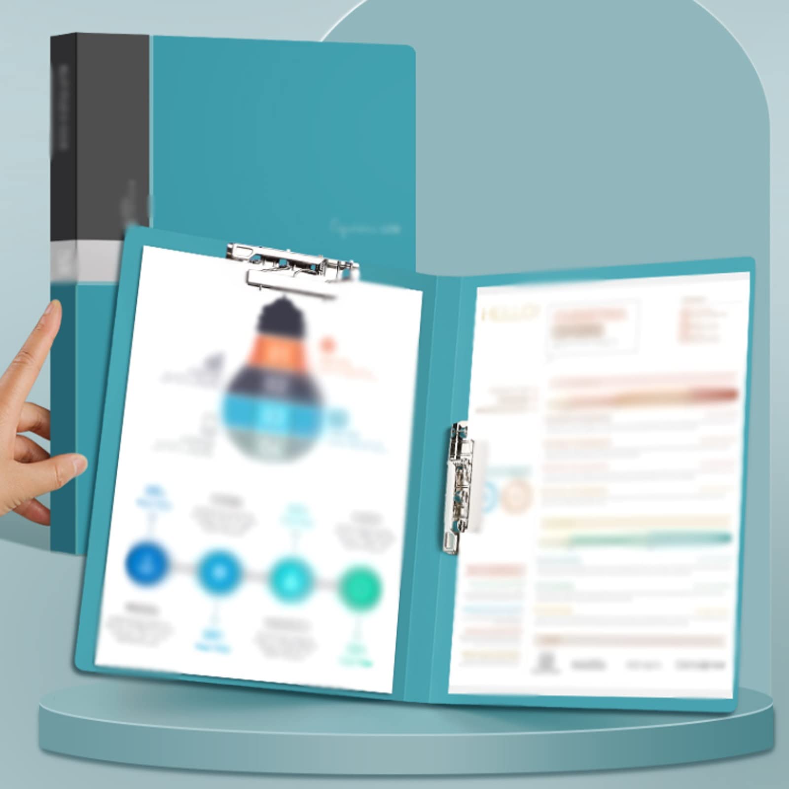 Folders File Organiser A4 Folders A4 ringbinder 5 paquetes de carpeta de contrato de clasificación de texto de carpeta de doble clip de almacenamiento de papel de prueba multicolor(C)
