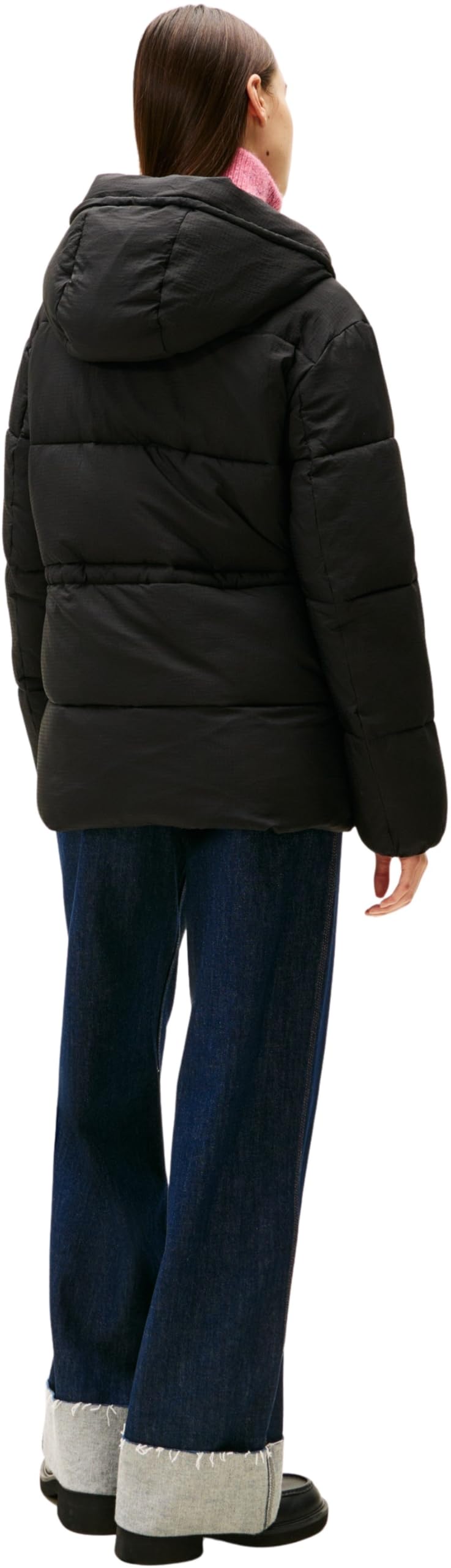 Tommy Jeans Tjw Hooded Midi Puffer Jacket Dw0dw21626 Piumino Donna (Pacco da 1)