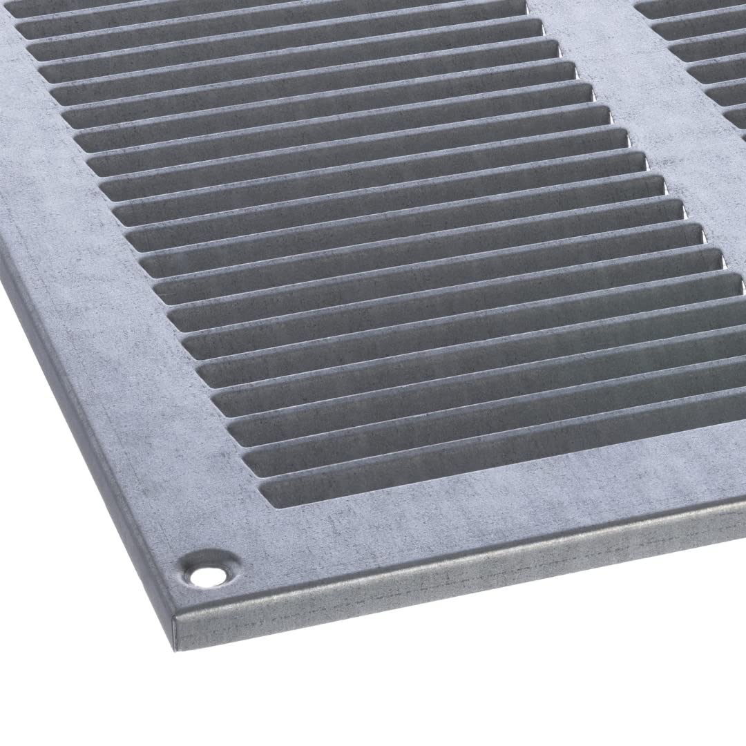 500x500mm Rejilla de Ventilación con Mosquitera - Rejillas de Aireación Metálicas - Acero Galvanizado