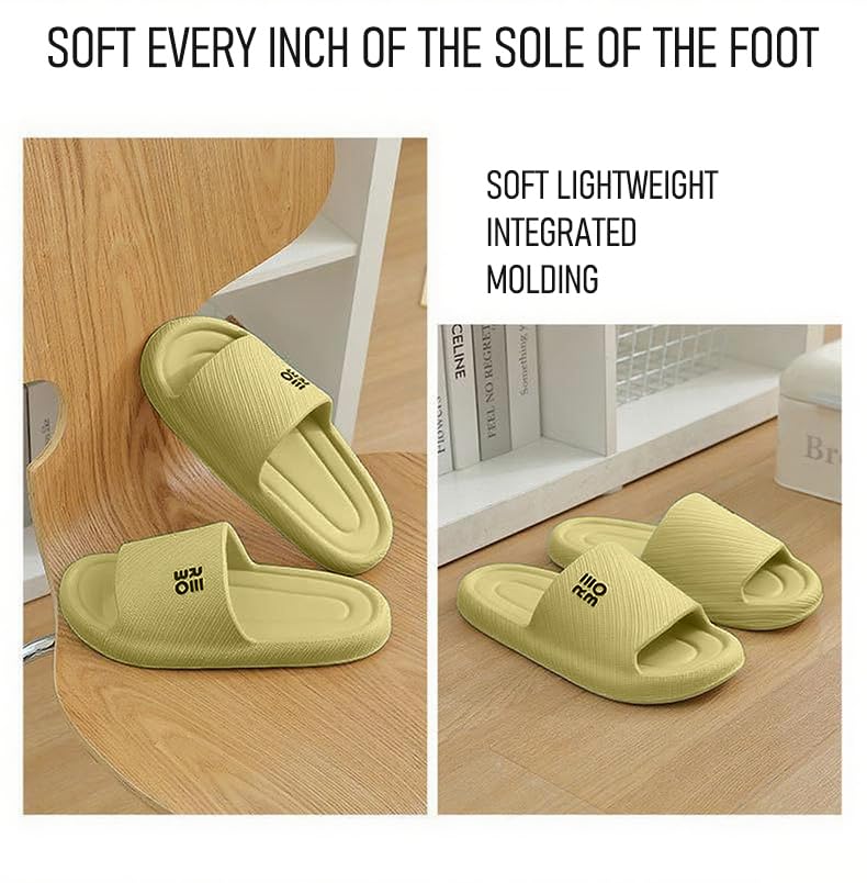 Bathroom Slippers for Men Women,Shower Shoes Thickened,Slippers Indoor Home Beach Non Slip Anti-Slip Quick Drying Pool Slides,Green4