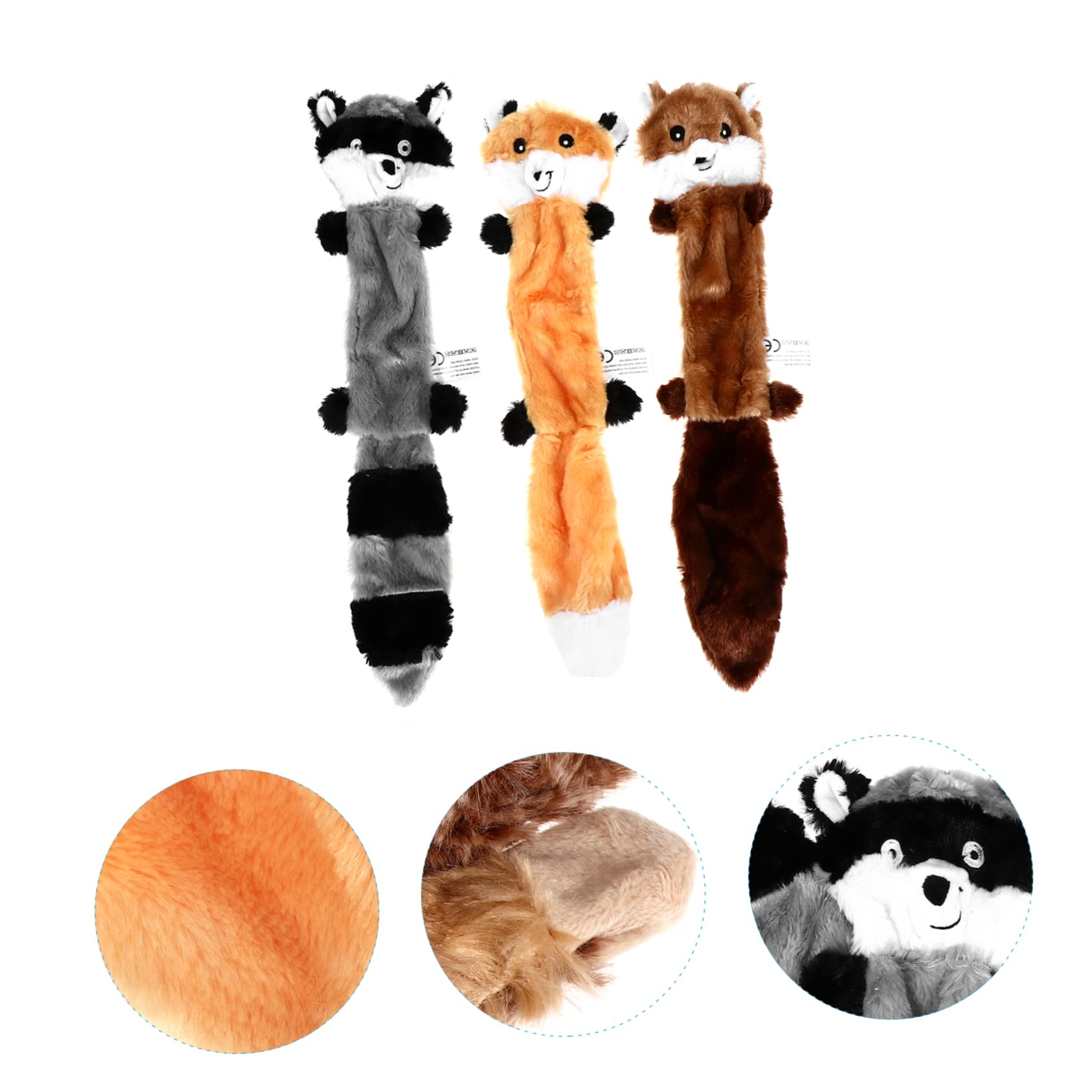 INOOMP 6piezas Juguetes De Peluche para Perros Juguetes Chirriantes Duraderos para Cachorros Sin Relleno Diversión Interactiva y Saludable