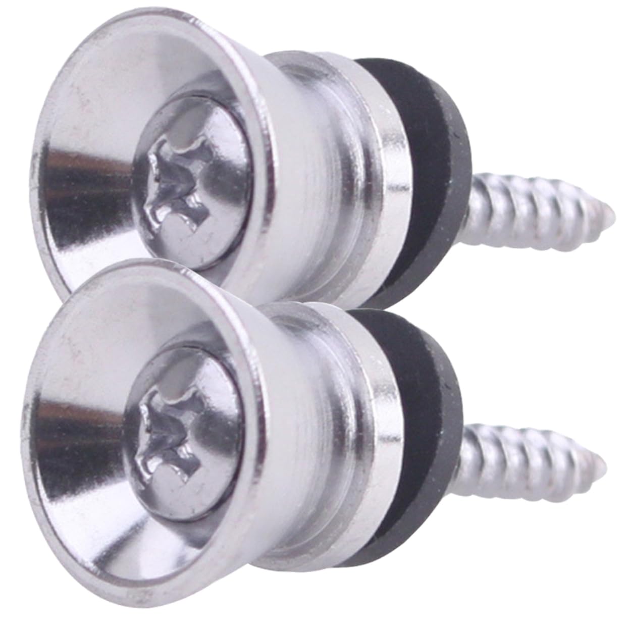 Yardwe 2pcs Guitar Strap Locks Set Guitar Strap Lock Buttons Metal Bass Nails for